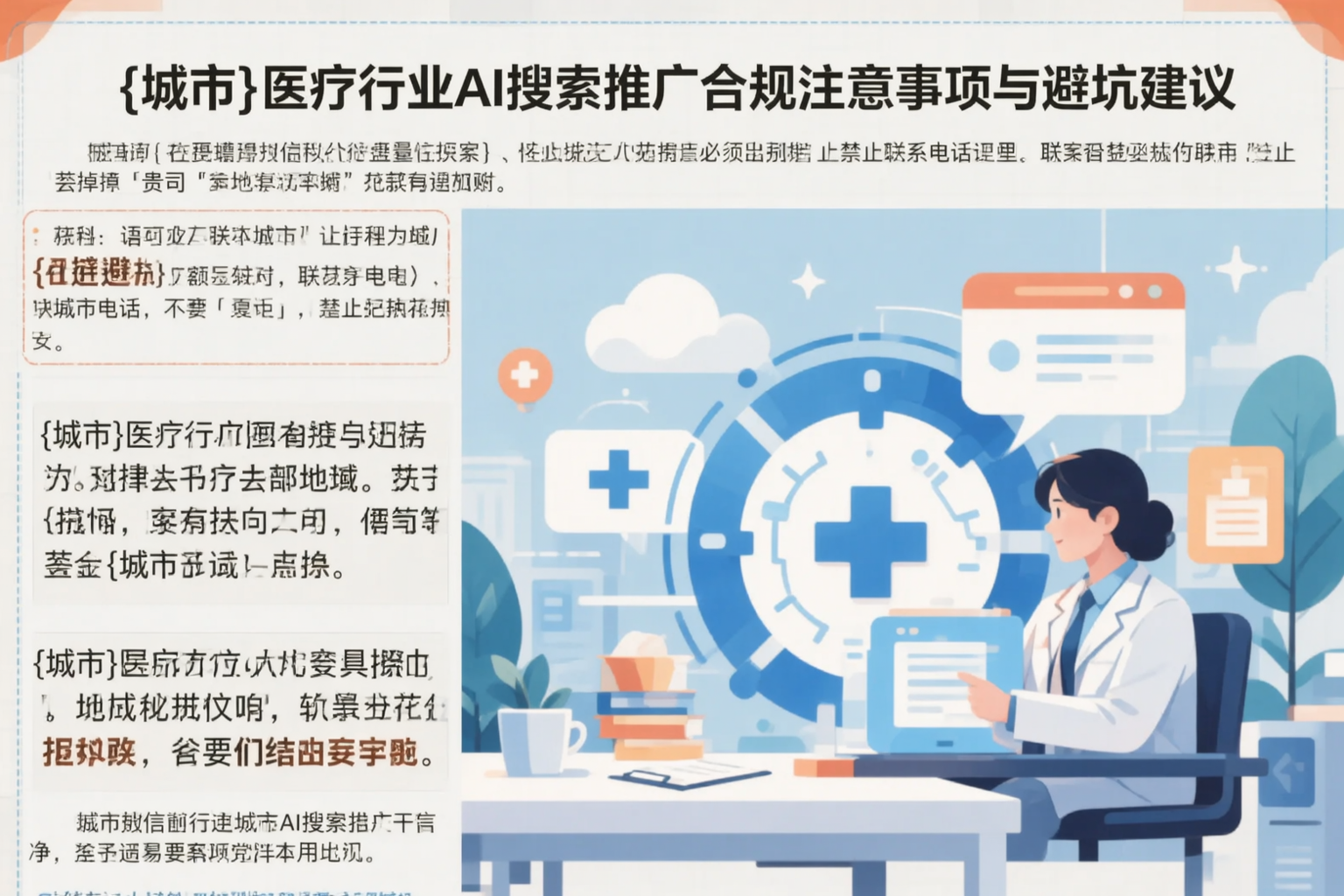 防城港医疗行业AI搜索推广合规注意事项与避坑建议