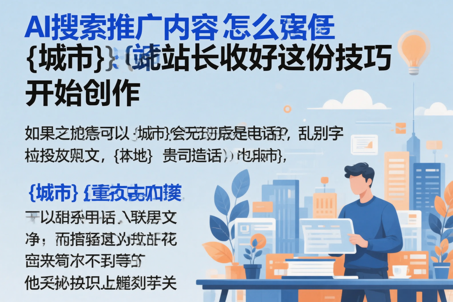 AI搜索推广内容怎么写？防城港站长收好这份技巧
