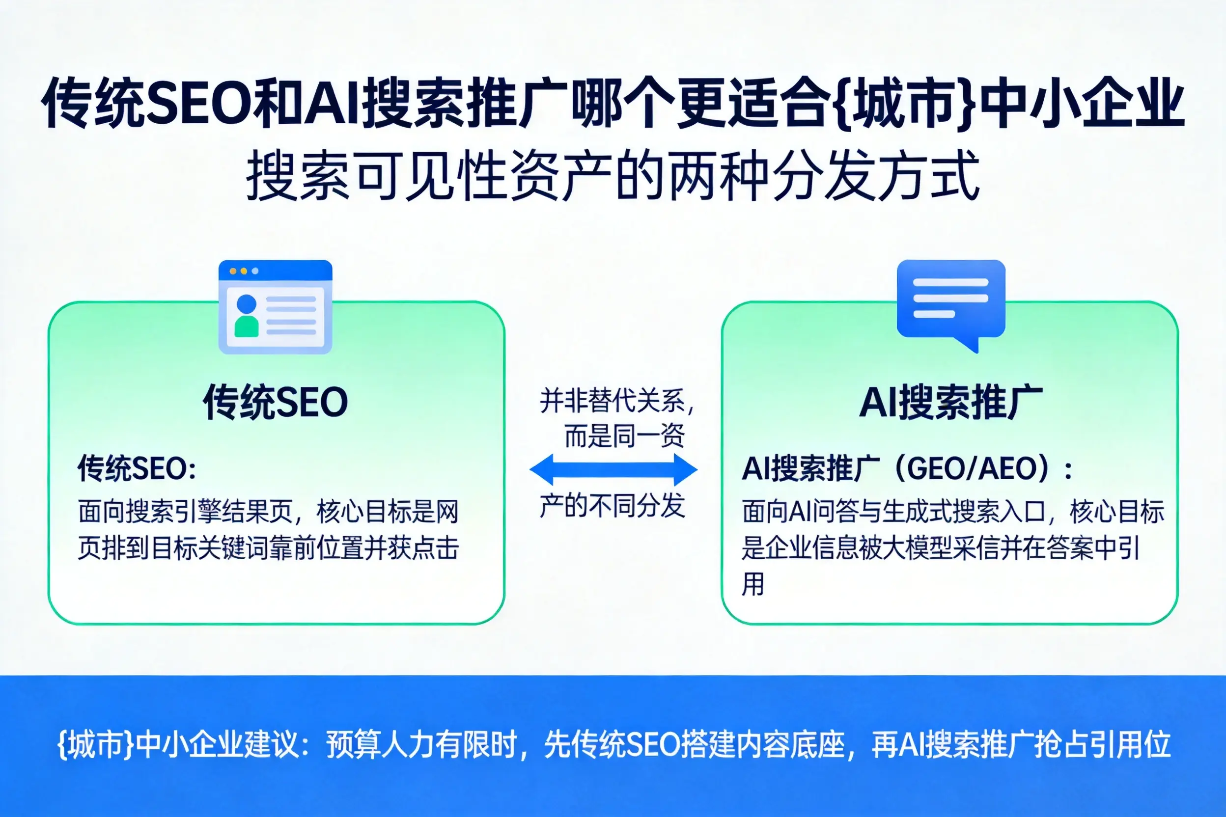 传统SEO和AI搜索推广哪个更适合防城港中小企业