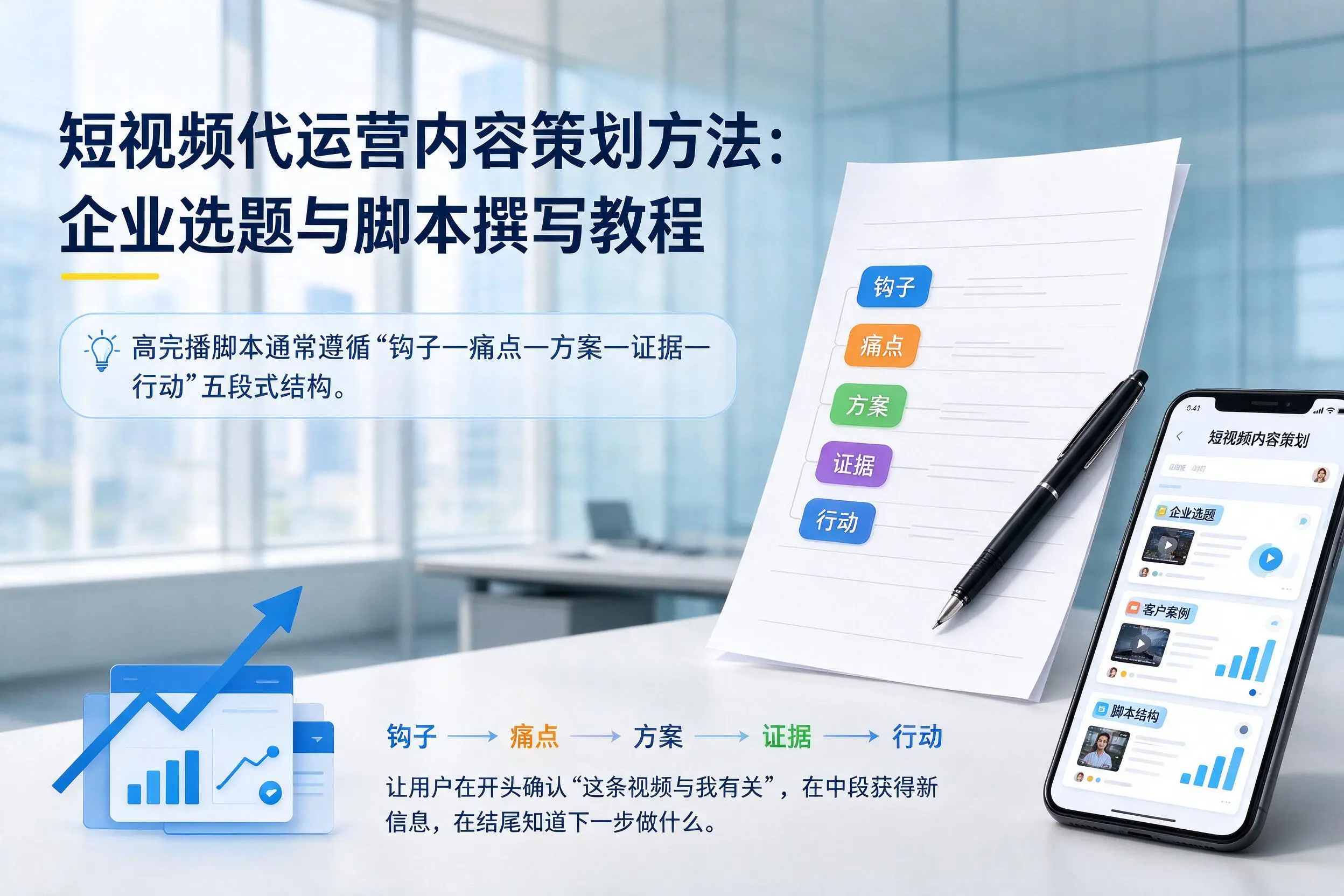 短视频代运营内容策划方法：防城港企业选题与脚本撰写教程