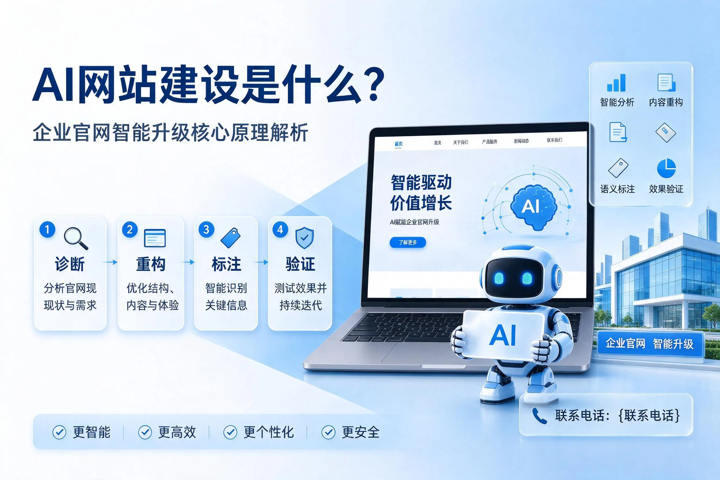 AI网站建设是什么？防城港企业官网智能升级核心原理解析