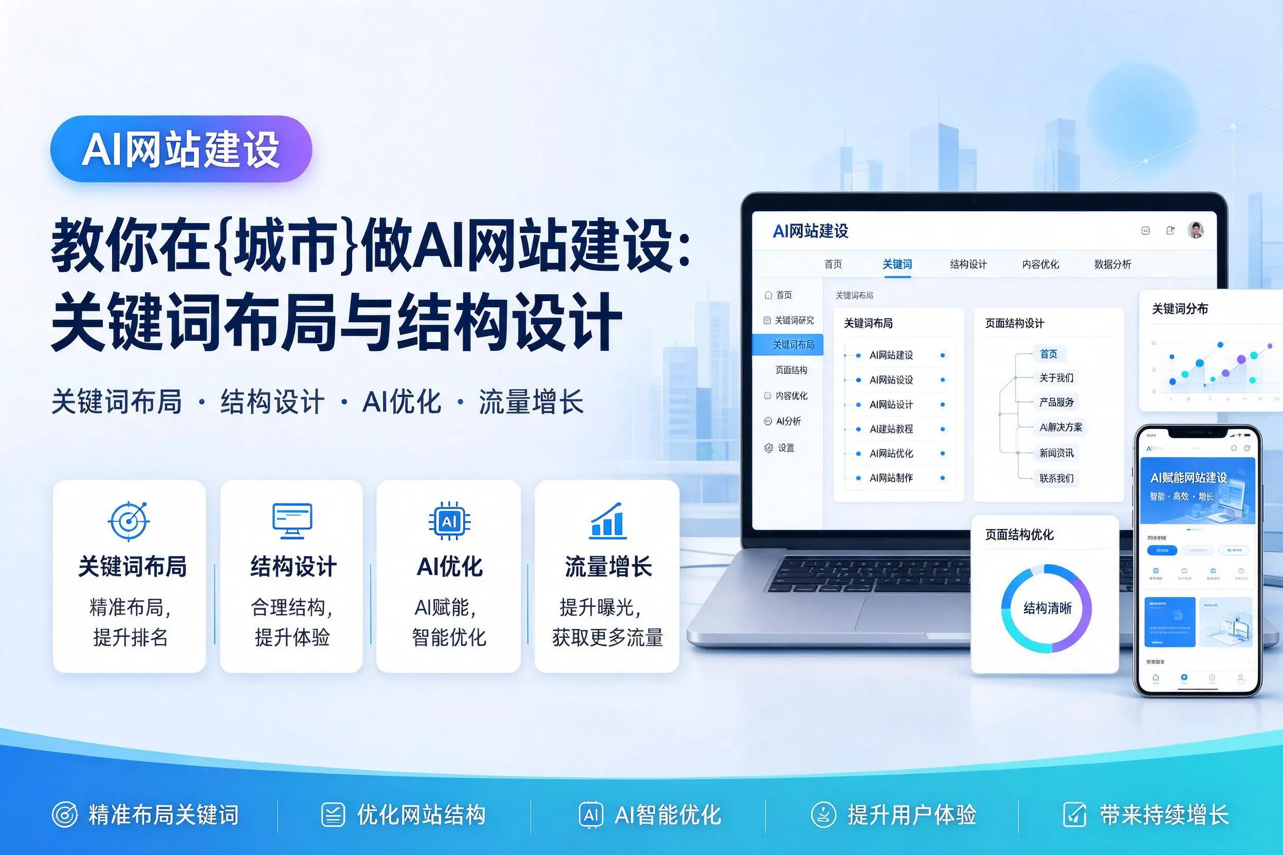 教你在防城港做AI网站建设：关键词布局与结构设计